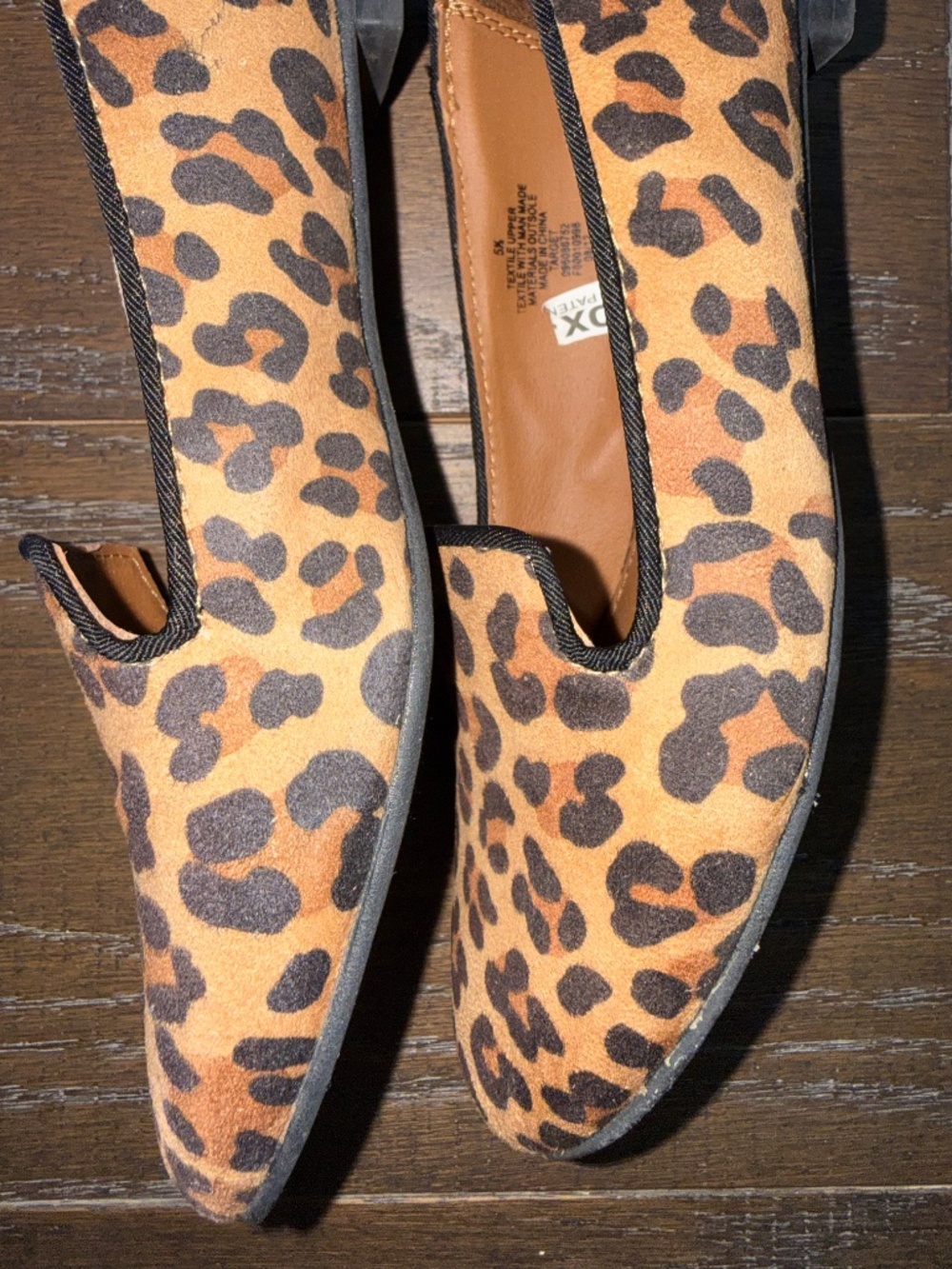 Mossimo Leopard Print Smoking Flats Loafers Size 5.5 Animal Print Slip-On Shoes - Picture 9 of 16